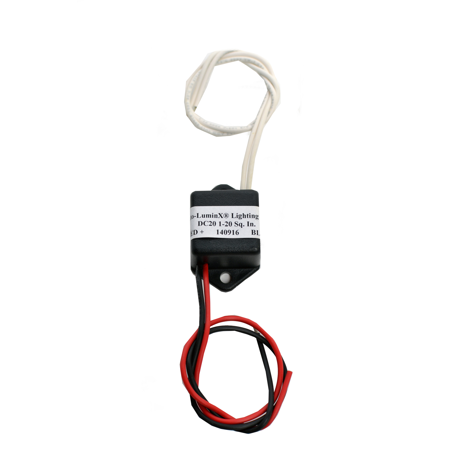 Model DC-20P Illuminated Area: 1-18 sq. in. Input Current: ~88 mA Input Voltage: 12 VDC Output Voltage: 200-300 VAC Dimensions: 1.75” x 1.08” x 0.79” Weight: 0.1 lbs (1.6 oz)