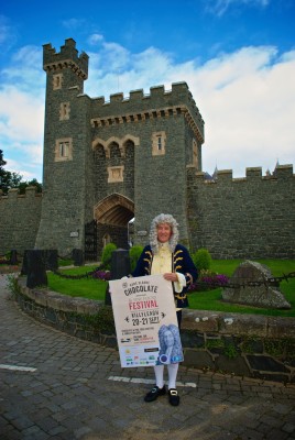 Sir Hans Sloane in front of Killyleagh Castle
