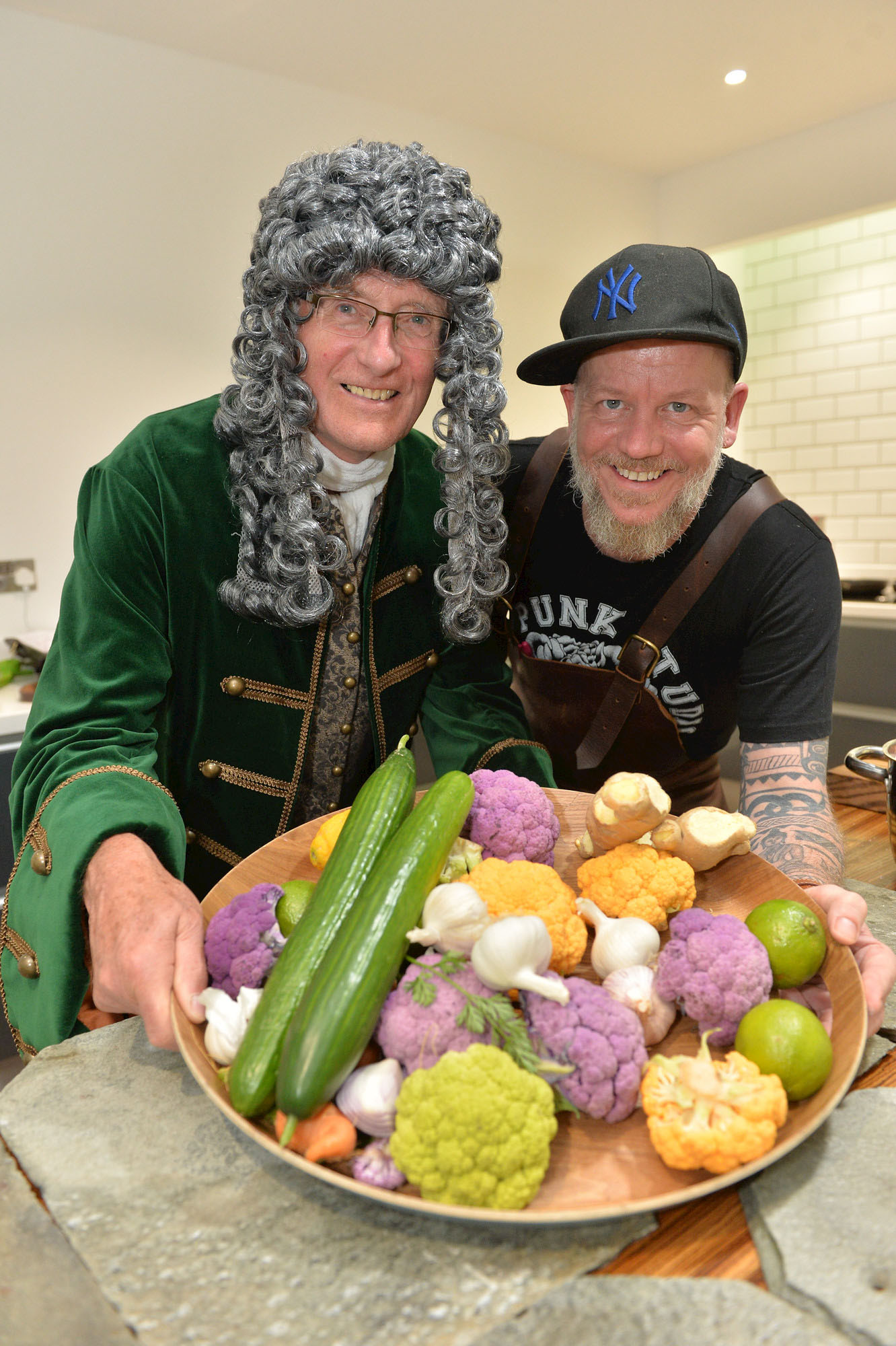 Hans Sloane with chef Chris Burt