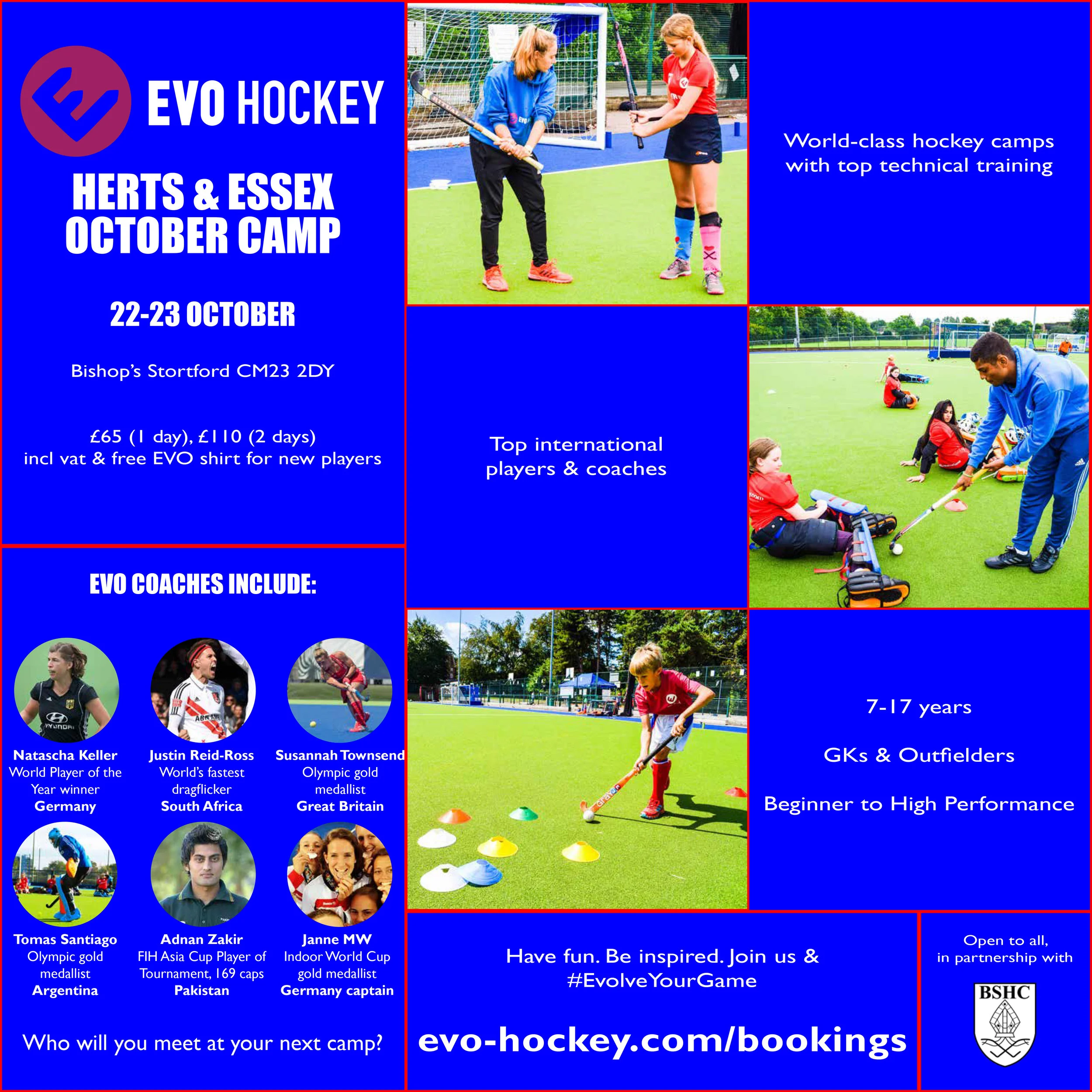 Bishop's Stortford October hockey camp - world-class coaching lineup announced