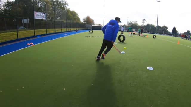 Young players learning from top EVO coaches - EVO Reigate Hockey Camp, October 2018
