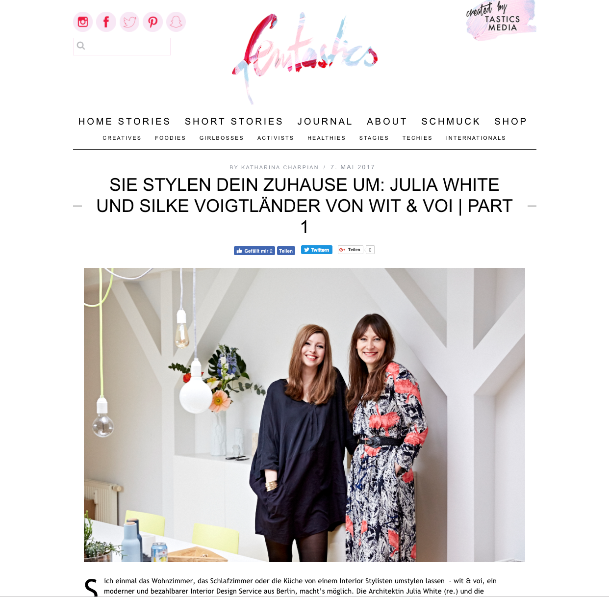 Femtastics - Sie stylen dein Zuhause um: Julia White & Silke Voigtländer von wit & voi  | PART 1