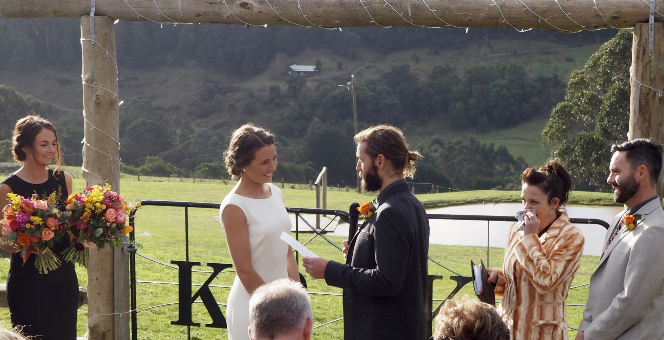 A quick wipe of the snoze during the vows..by gingos is was cold