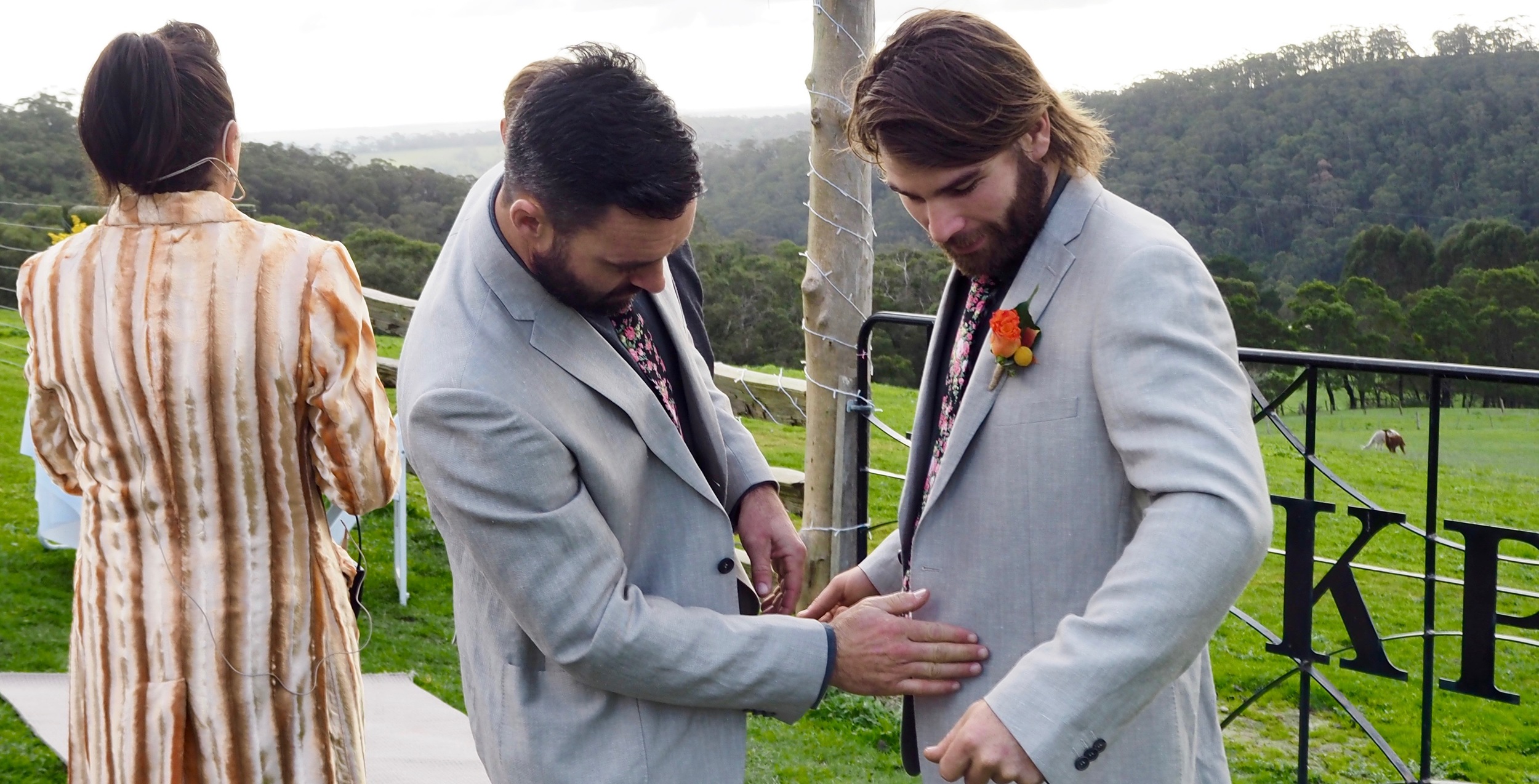 Admiring the view when I hear RIIIIPPPPPPPP crisis averted, Jonno just sorting that one thread on Cammo's suit pocket..I am a donkey on the edge