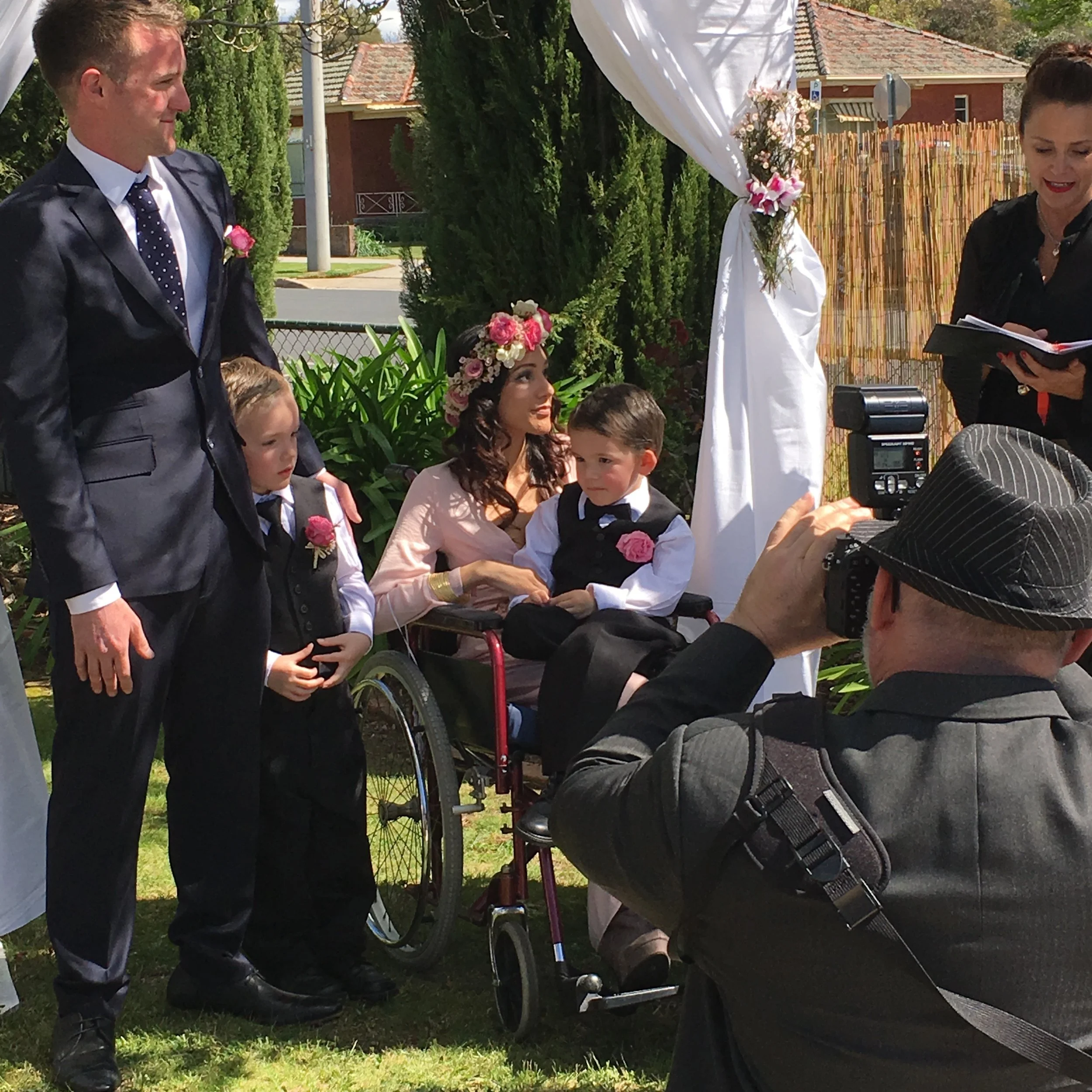 Tam and Nick in Wodonga Base Hospital