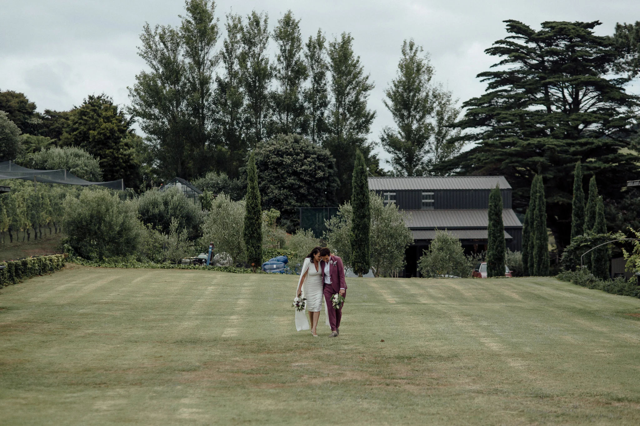 Walking up our very long grassy aisle about to be married, too excited to feel tired Image by Free the Bird