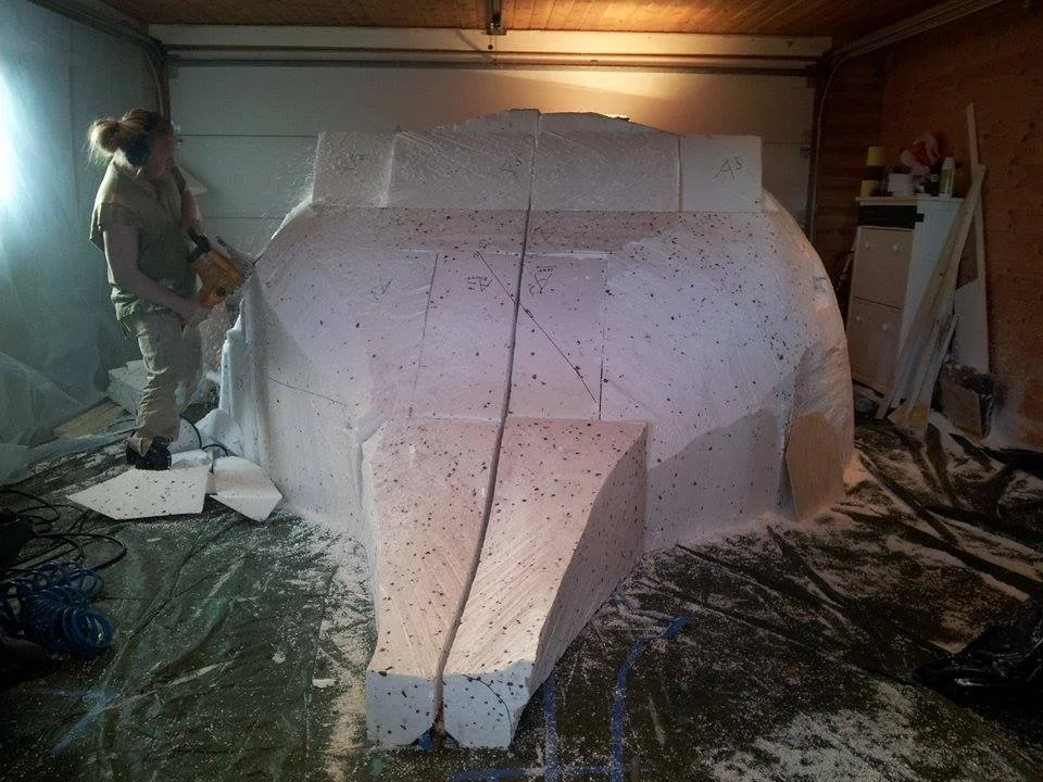 Starting cutting on the mega dome for St.Basil.