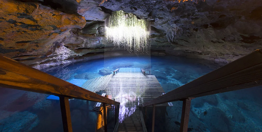The submerged pool at Devil's Den.