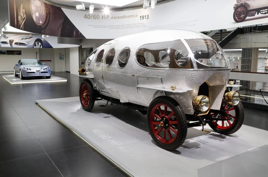  The 1914 A.L.F.A. 40/60 HP Aerodinamica Prototype was Alfa's first foray into experimental aerodynamic modelling. 