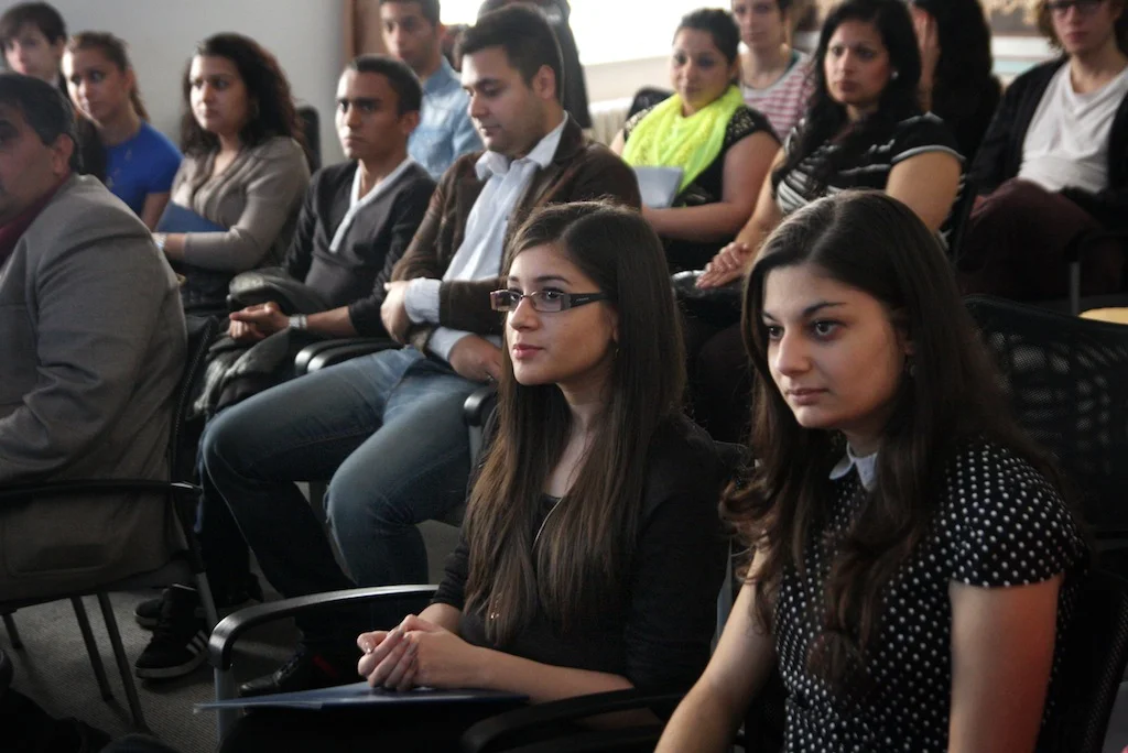 Roma university students in Prague. Photo credit: Open Society Fund Prague