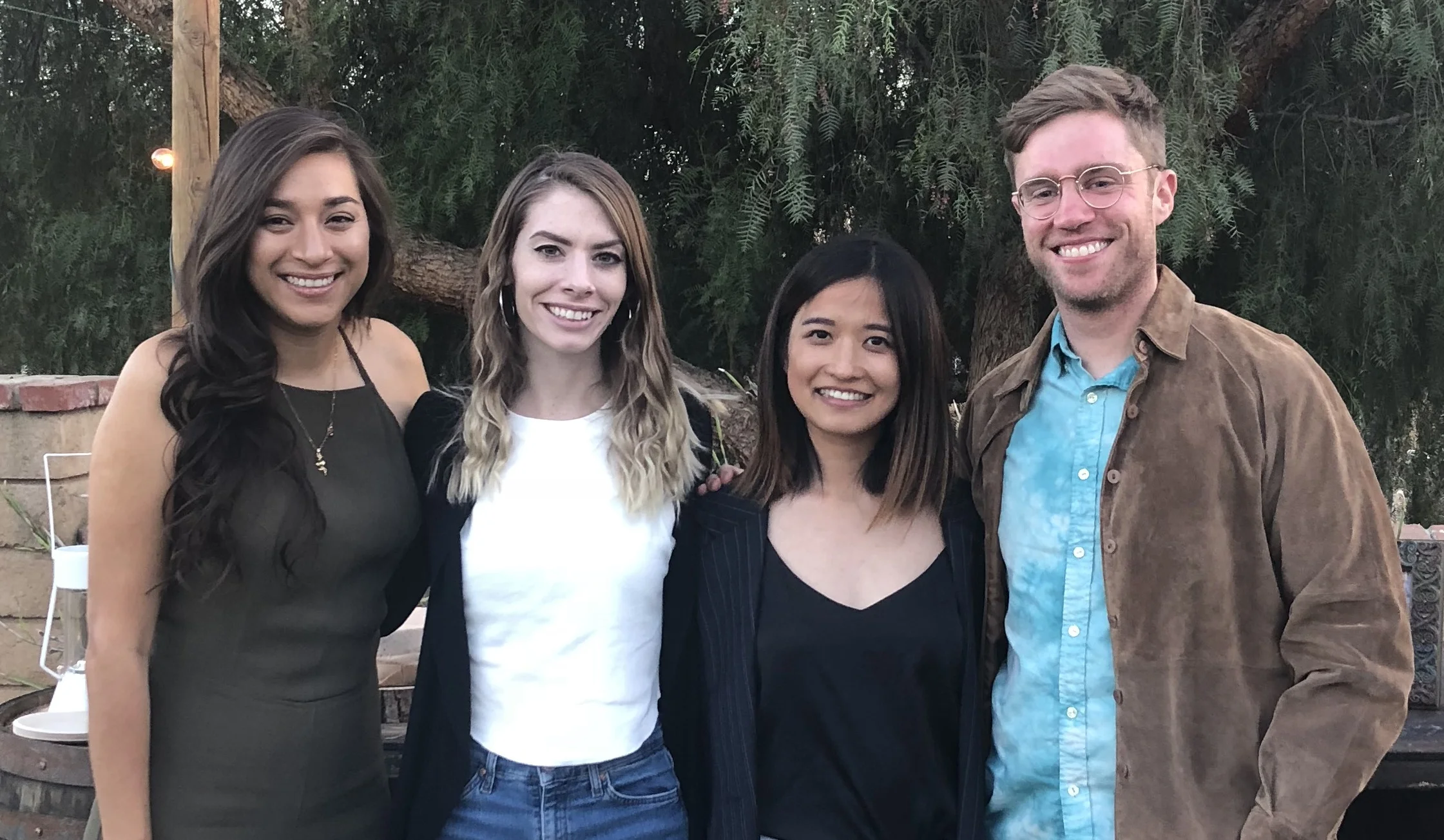 The four students involved in the study. From left to right: Paola Perez, Hillary Smith, Siyuan Meng and Daniel Coltellaro. 