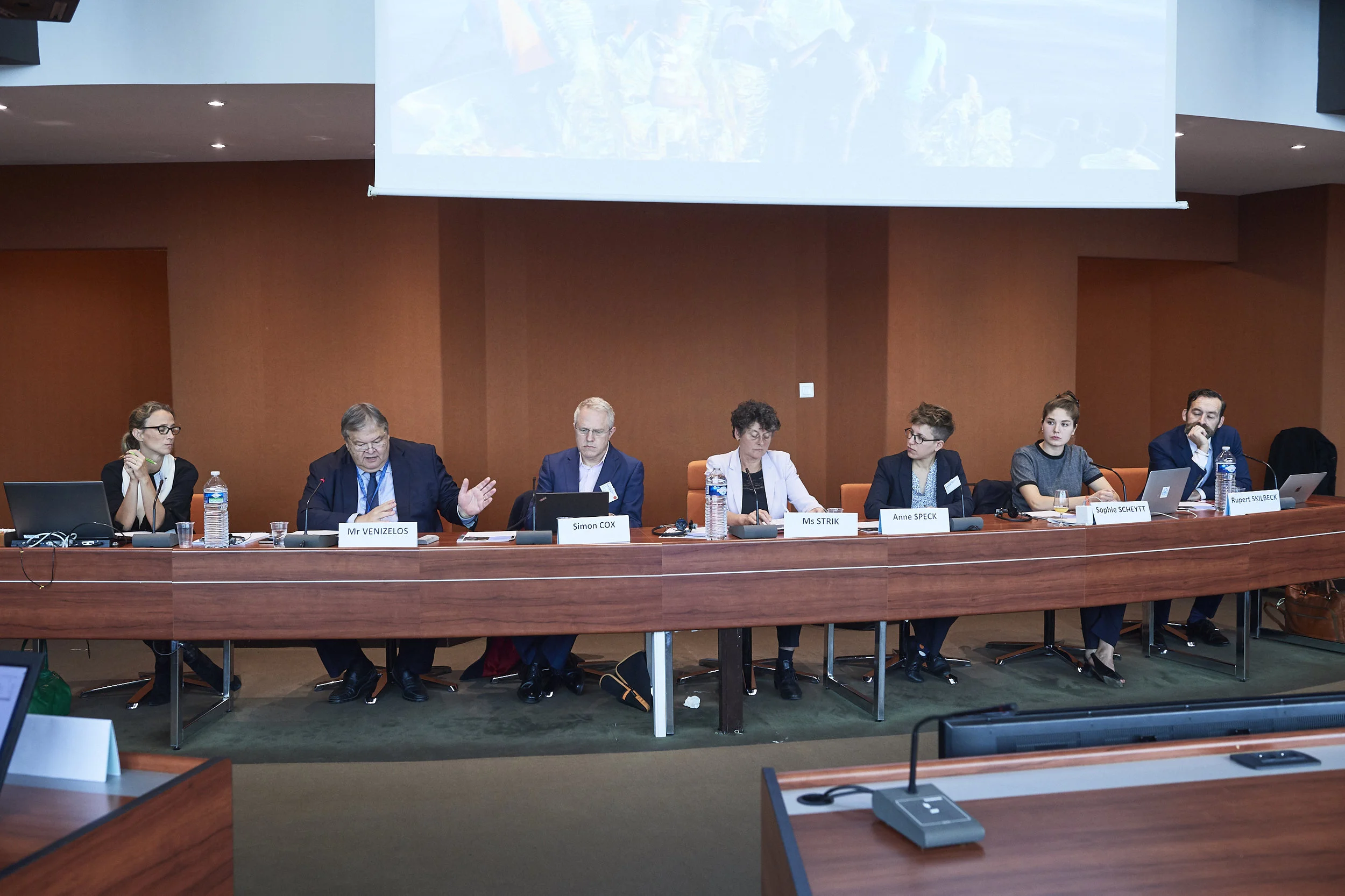 The speakers of the side-event. Photo: Council of Europe (CoE) communication department.