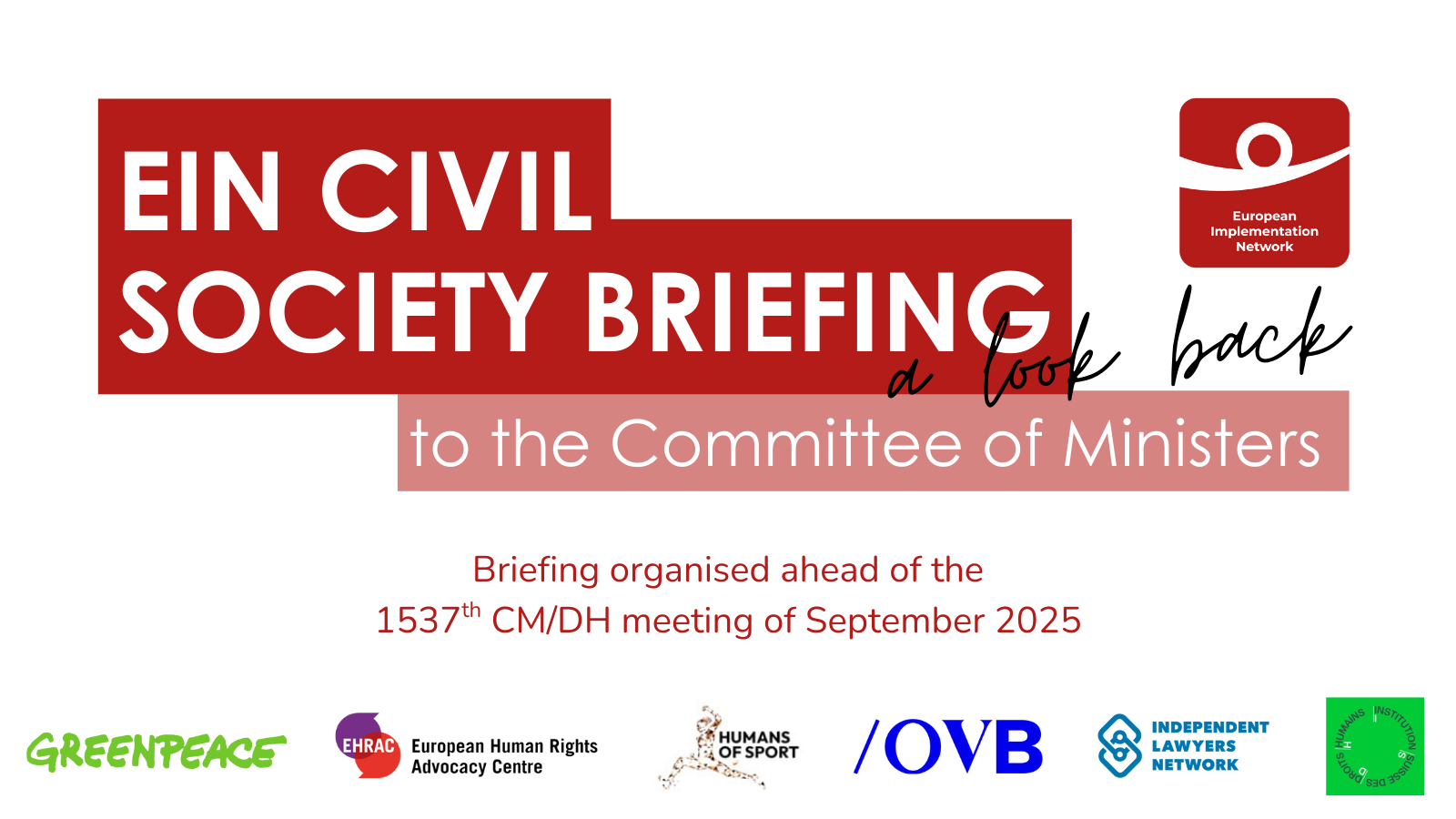 EIN Civil Society Briefing September 2025 – Azerbaijan, Belgium and Switzerland