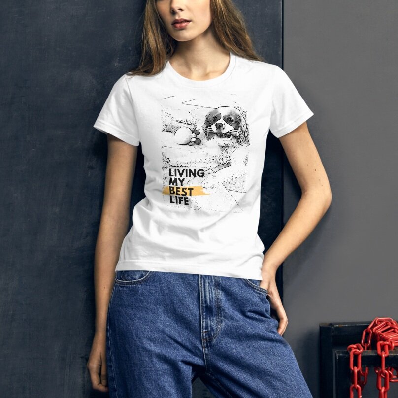 Living My Best Life_Women's short sleeve t-shirt