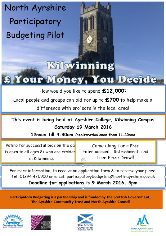 PB in Action: North Ayrshire PB event, Kilwinning, Sat 19th March