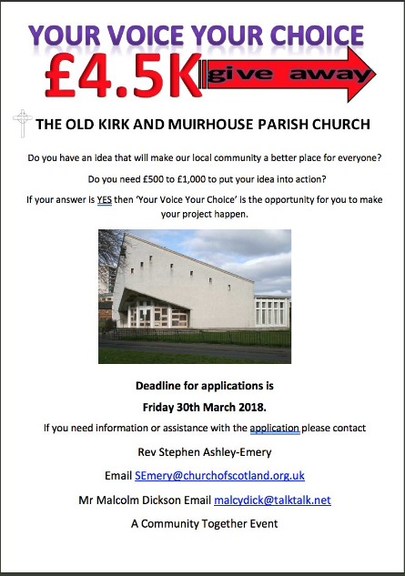 Your Voice Your Choice: The Old Kirk and Muirhouse Parish Church Event