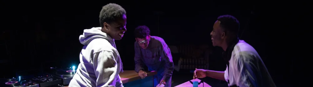 Zoe Richards, Jerrick Medrano &amp; James Whitfield in How We Got On (2016). Photo by Johanna Austin/AustinArt.org