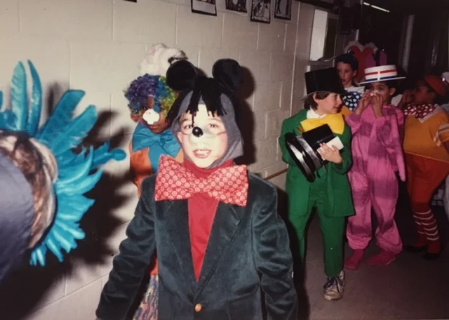 Frank in Alice in Wonderland. Should've saved that bow tie for a school picture.