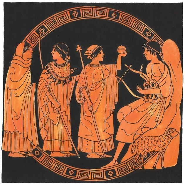 The three goddesses and the Apple of Discord. Beauty pageants, am I right? - Lucas