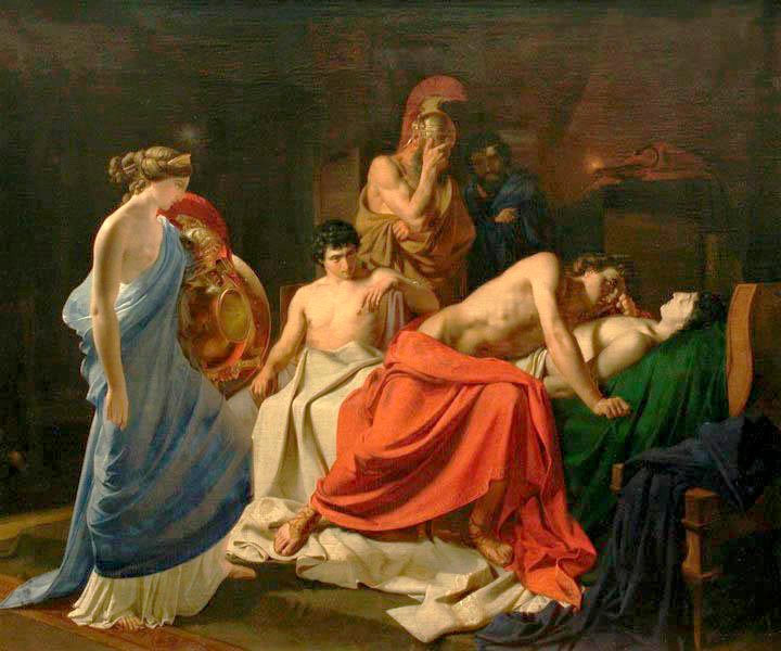 Achilles laments the death of Patroclus.