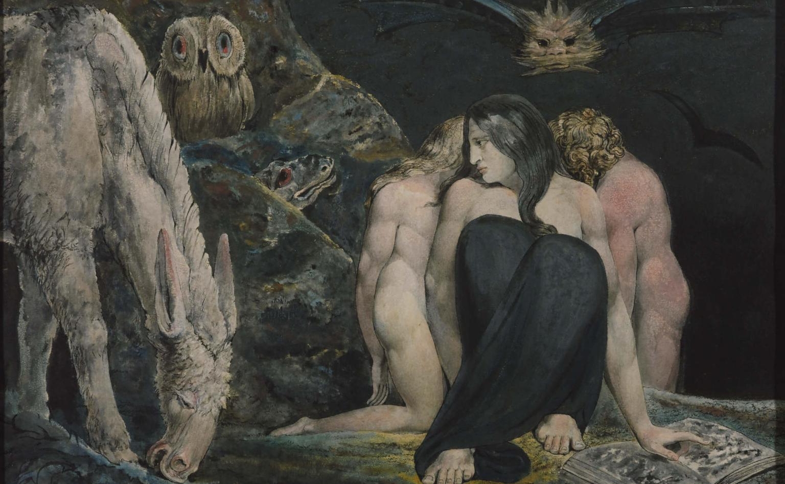 William Blake’s The Night of Enitharmon's Joy, possibly alluding to the Three Fates of Greek myth