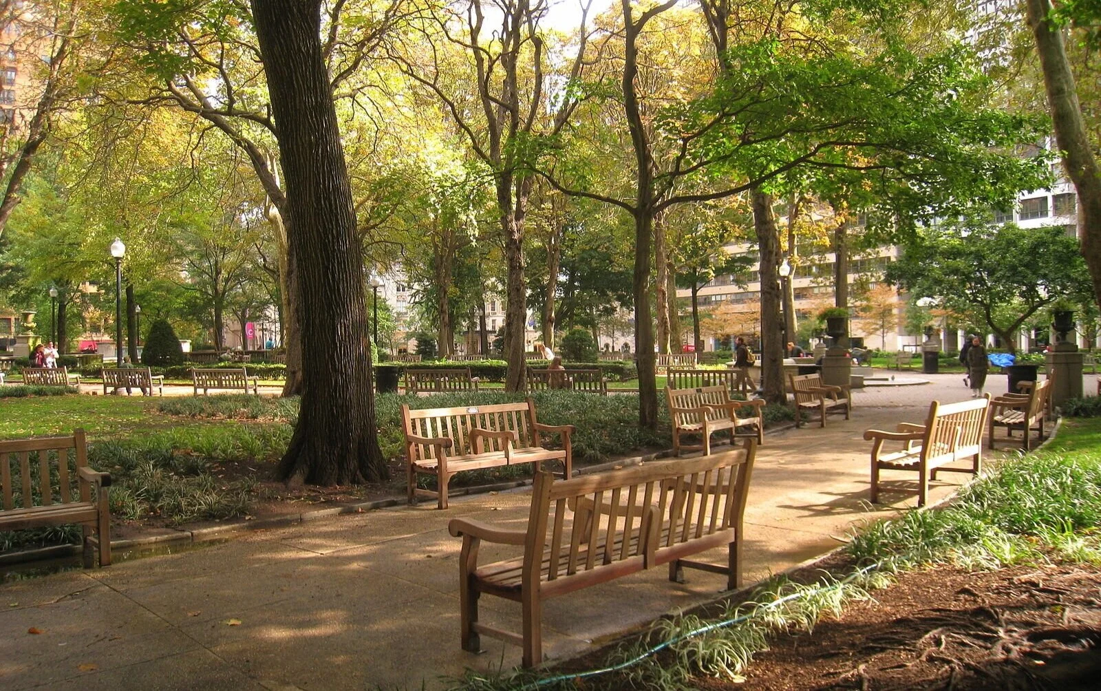 Bundle up and walk through Rittenhouse Square before the show — just a few blocks away from the Drake!