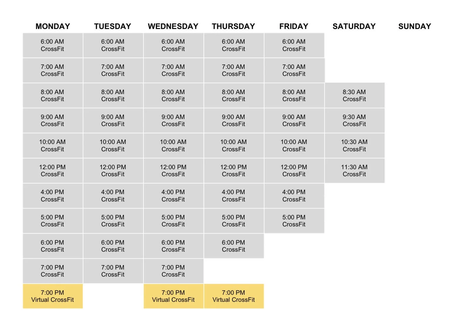Schedule Update, Virtual Program Options, Barbell Package Giveaway, and Equipment Rental