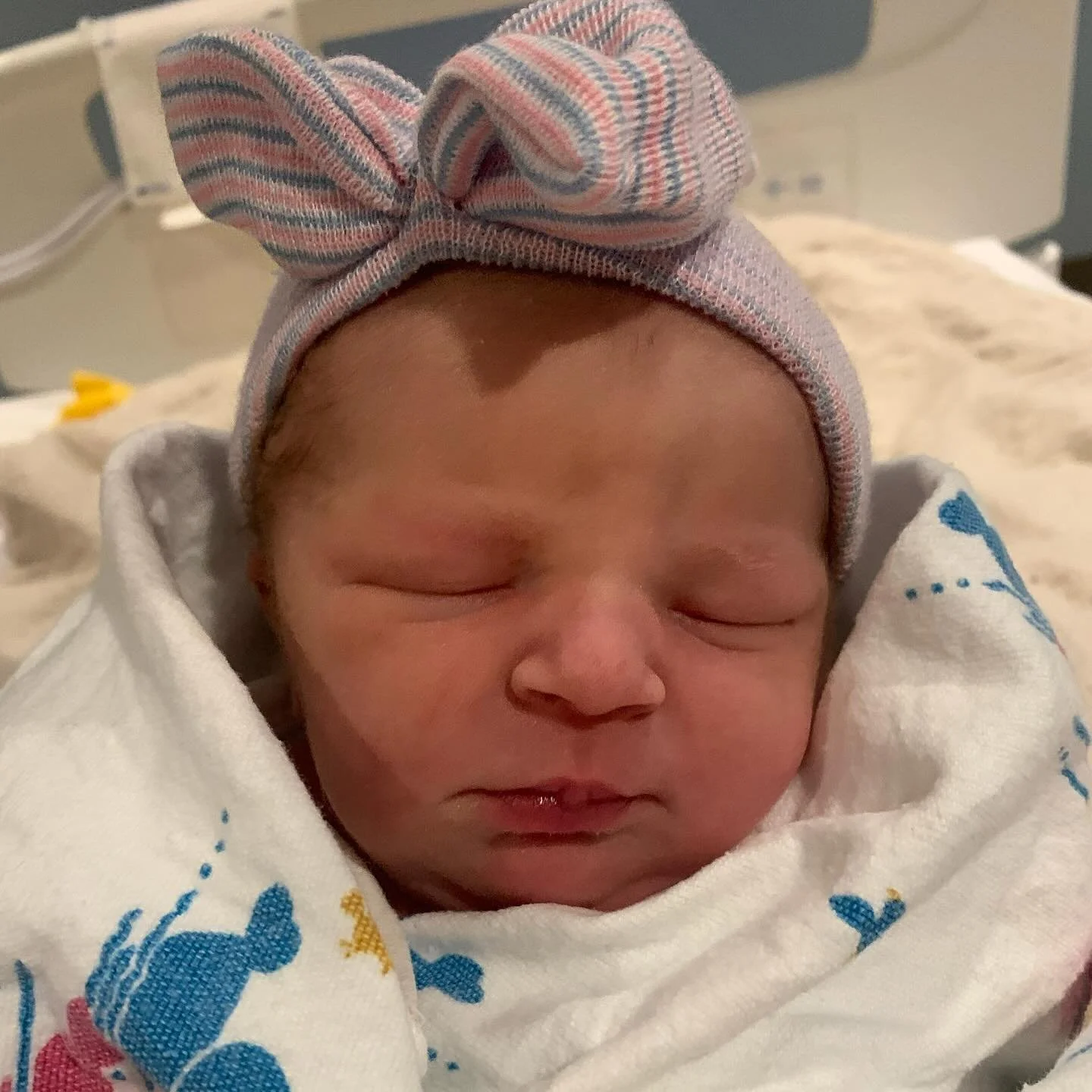 Welcome to the world Honor Robbi Rivenbark!! Born yesterday at 2:41 pm at 7lbs 4oz. She is so sweet and we&rsquo;re doing great! Kids can&rsquo;t wait to meet her! #sweethonorrobbi #baby #welcometotheworld #littleturkey