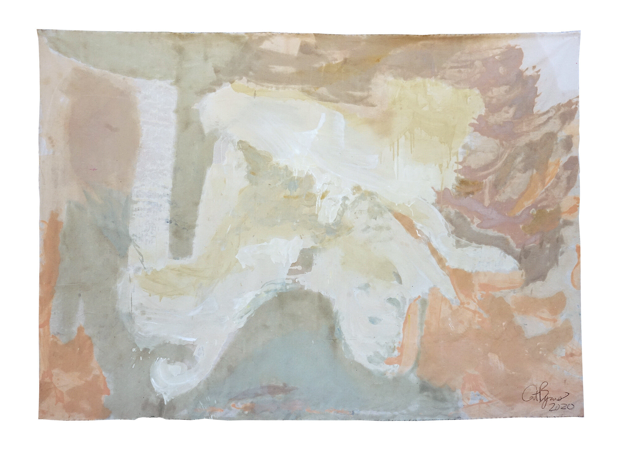  untitled, new york city, 2020    oil on unprimed canvas    60 x 84 inches 