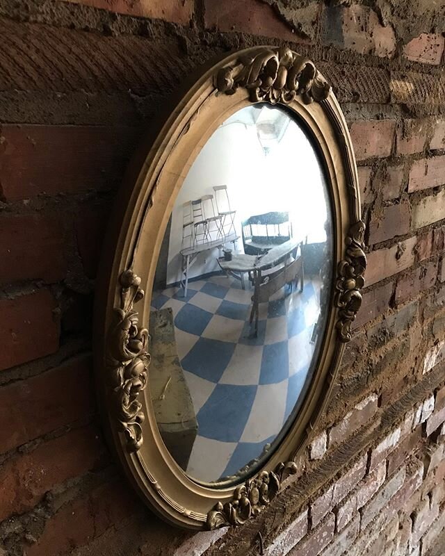 Two of these antique convex mirrors available.  21&rdquo; x 16 1/2&rdquo;. $225 each includes GTA delivery *one remaining *