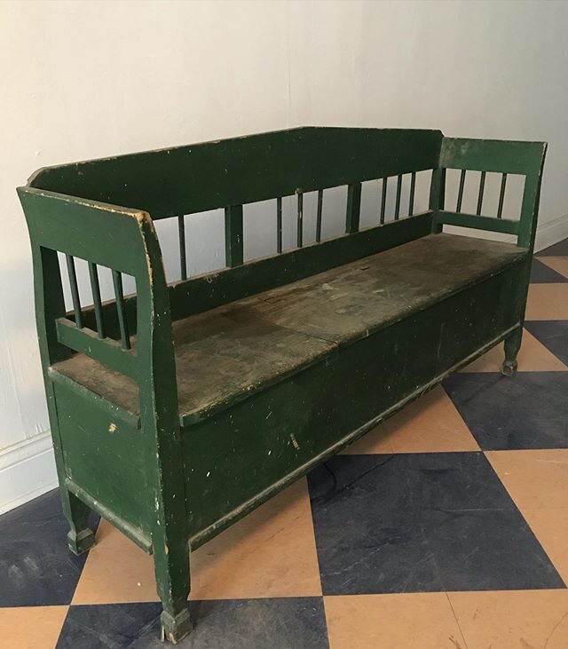 Last of the European pine storage benches.  Six feet wide, 17&rdquo; deep.  Has a lift component on seat approx  29&rdquo; wide that opens to allow storage along entire width of bench. $650 includes delivery to GTA
