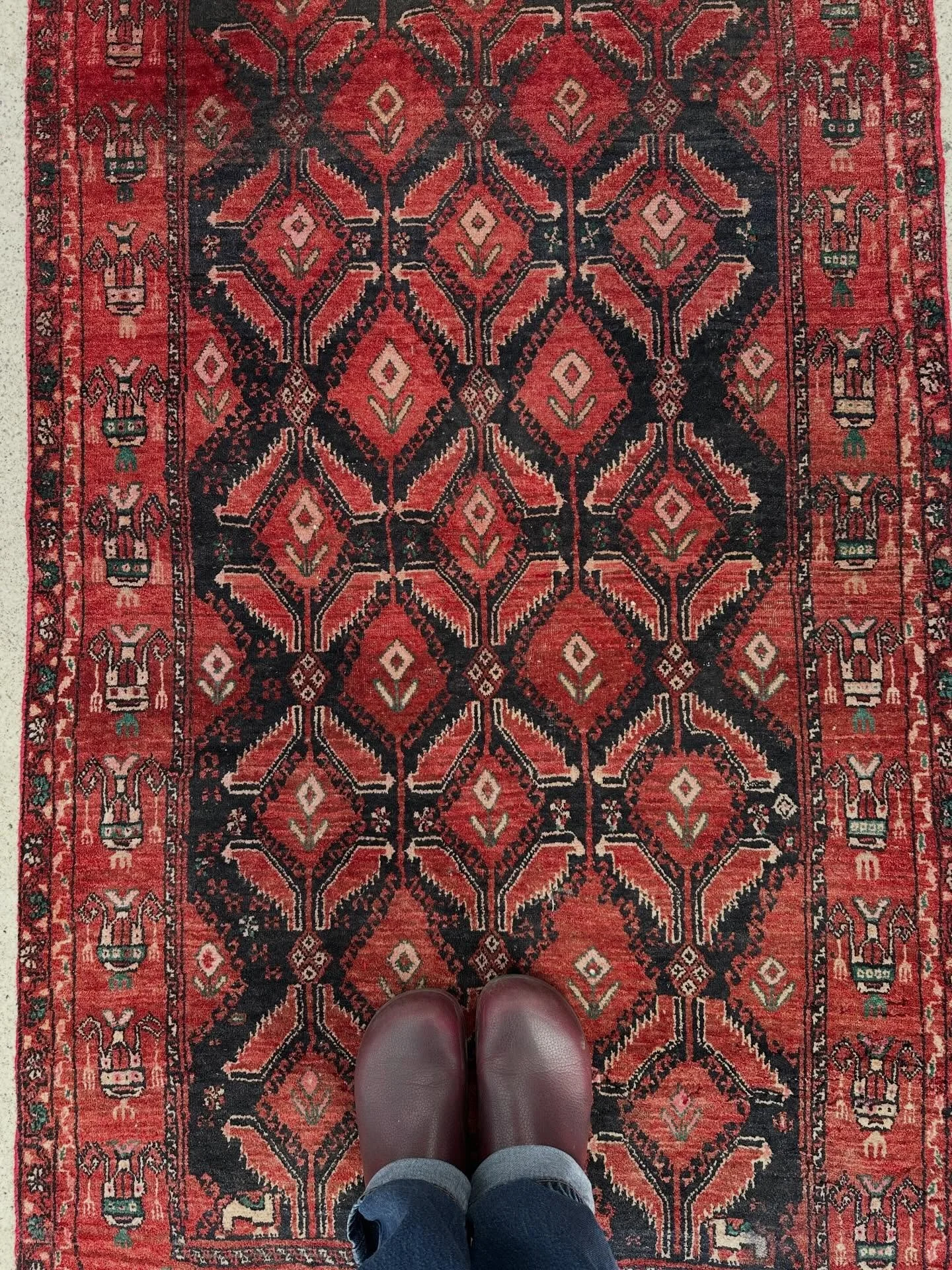 Good looking, cozy, Turkmen.  Very minor pile loss&hellip;75&rdquo; x 50..$475 plus HST includes GTA delivery ❤️ *SOLD