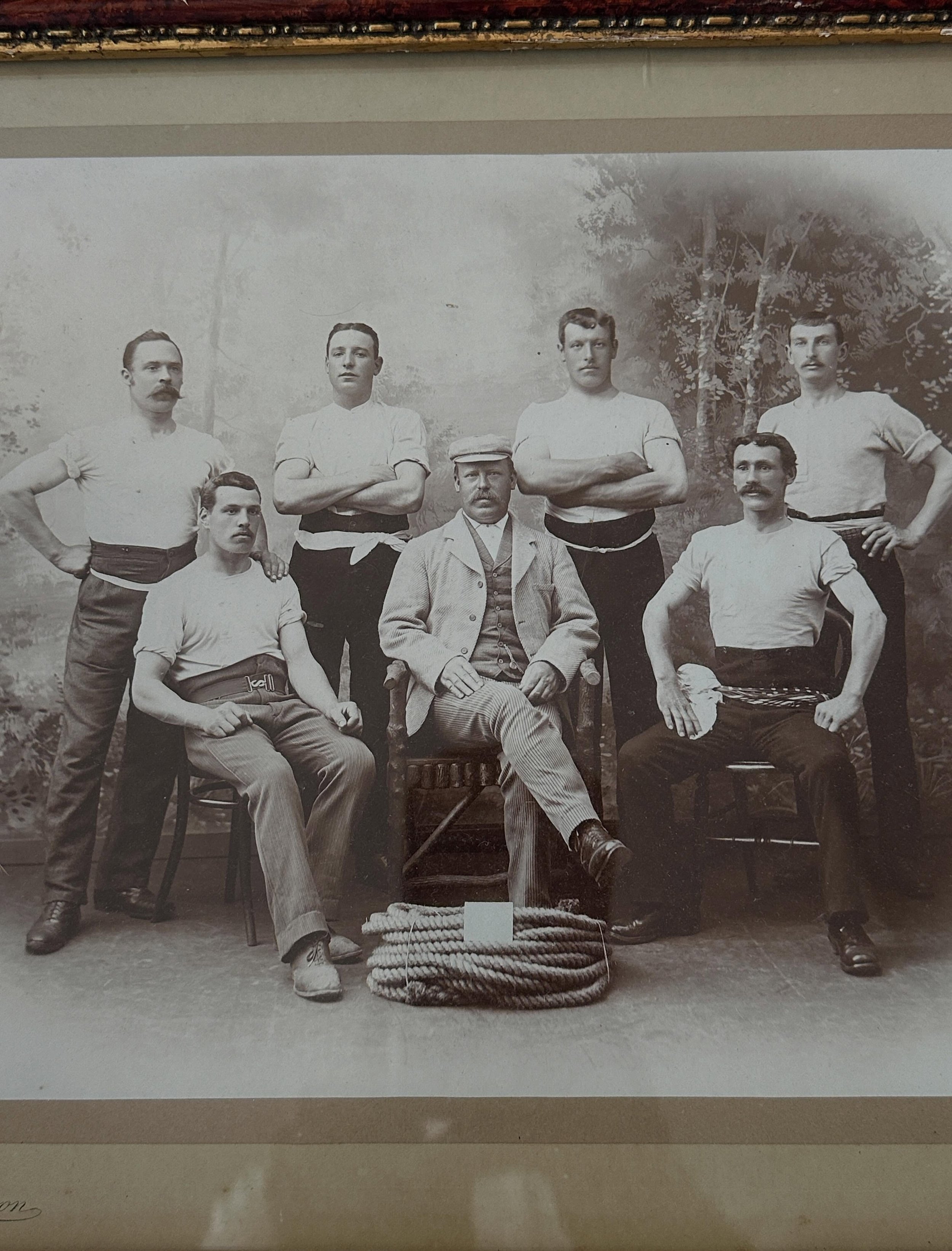 Interesting antique TUG OF WAR team photograph in a good, period frame&hellip;20&rdquo; x 17&rdquo;&hellip;$200 plus HST includes GTA delivery 🖤