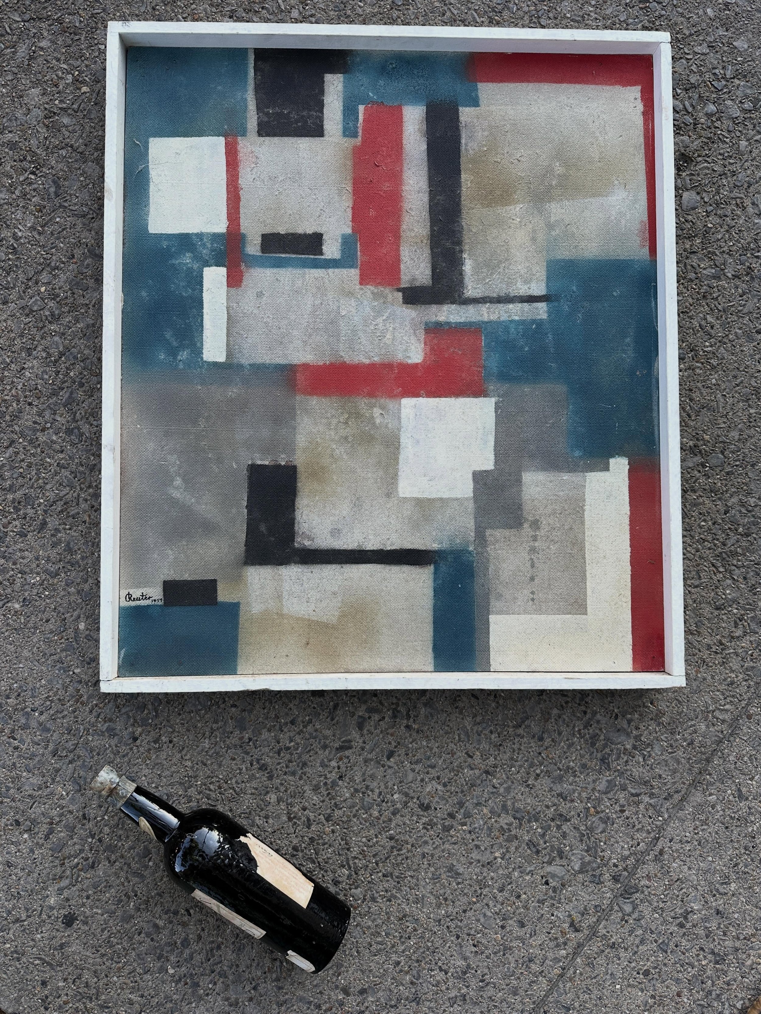 Very compelling and well composed modernist oil on board.  Signed and dated 1959&hellip;29&rdquo; x 25&rdquo;&hellip;$300 plus HST includes GTA delivery ❤️ *SOLD