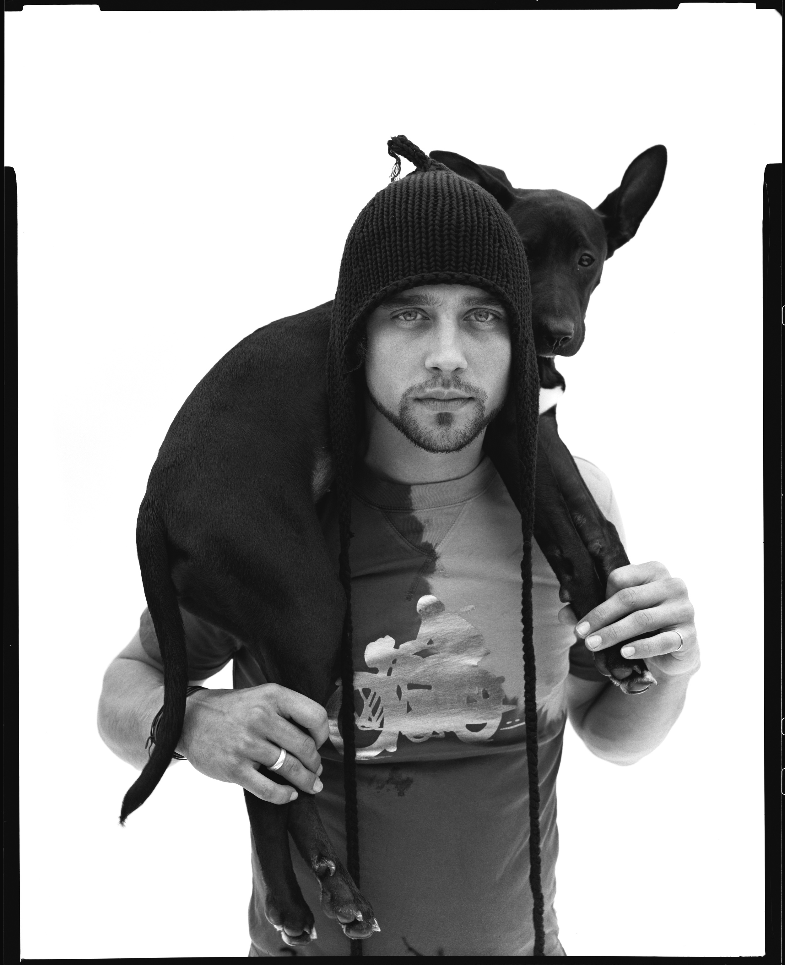 Guy with his dog - Sydney Rooftop (Linhof Technika 4*5)