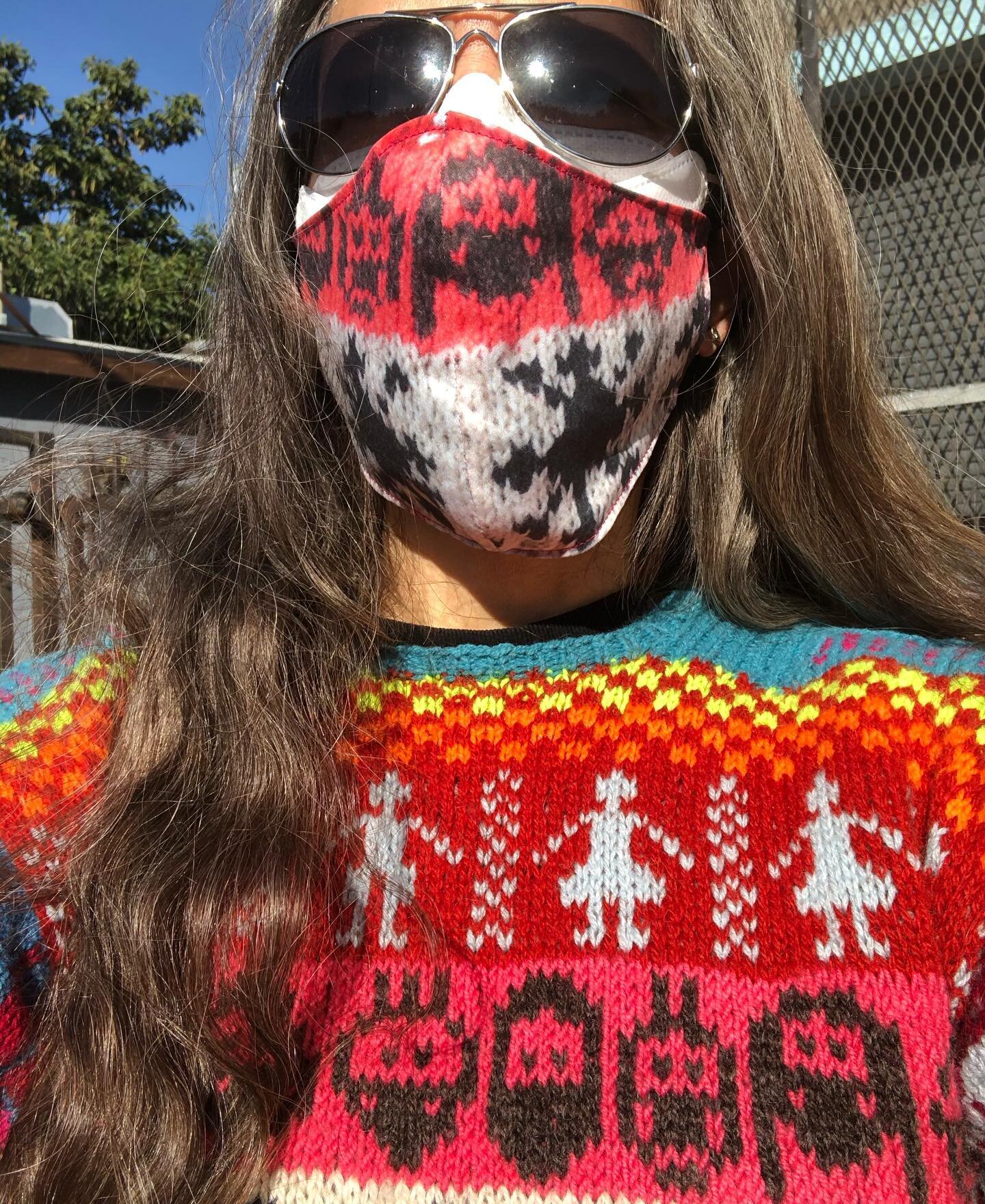 With so much going on, it&rsquo;s hard to remember sometimes that we&rsquo;re also in a global pandemic! Double masking (just like double impeachment) is all the rage these days, especially when the outer mask matches the sweater! Matchy matchy masks