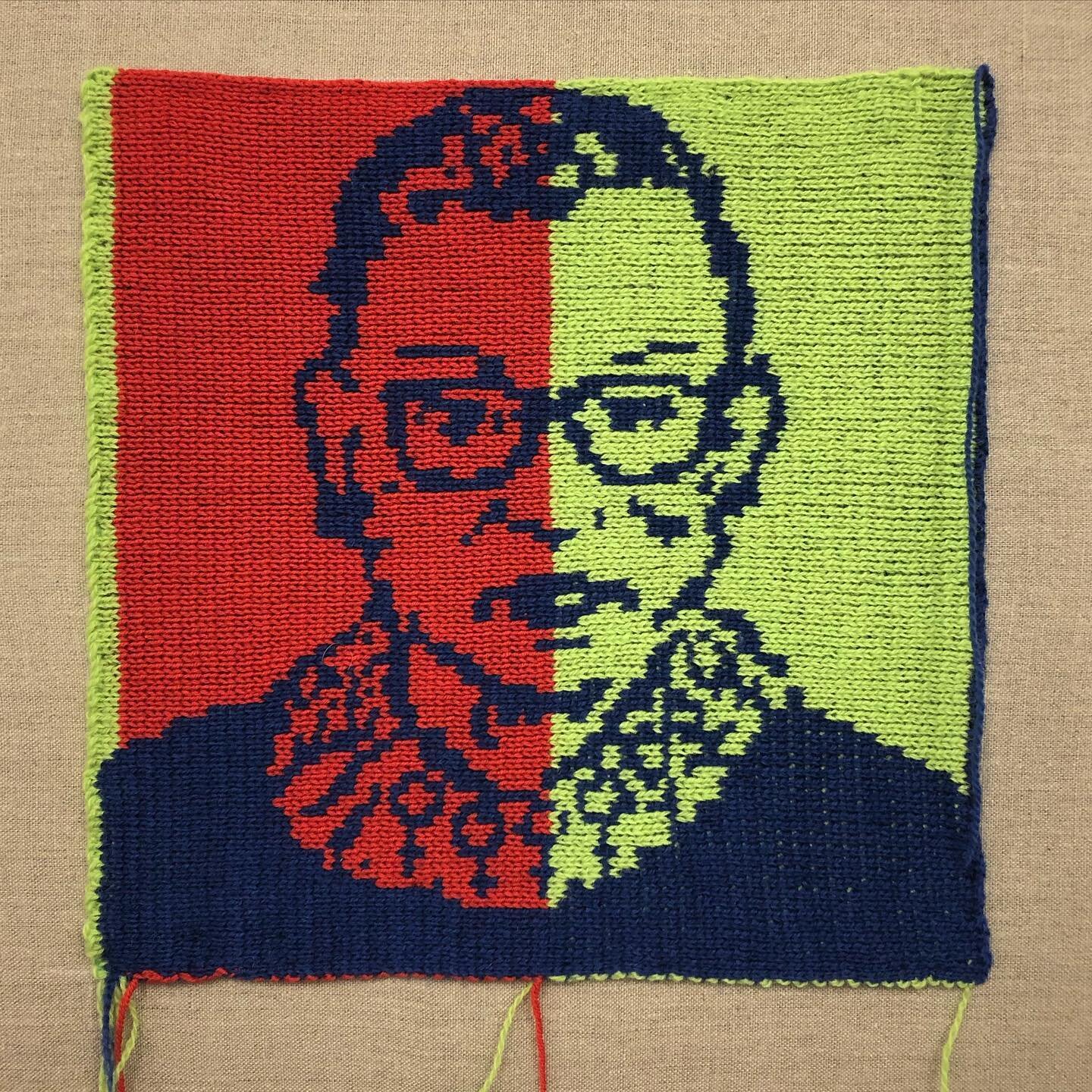 WWRBGD? Revisiting this piece today, with thoughts of Georgia on my mind and the weekend  ranting of a lunatic still ringing in my ears. What happens next!? The future is still unknitten. 
🧶
#nowknits #unknitten #rbg #knitting