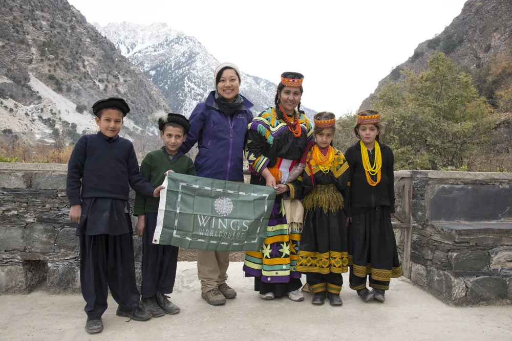 WINGS WORLDQUEST Flag Bearer. Kalash Valley, Pakistan. 2014.