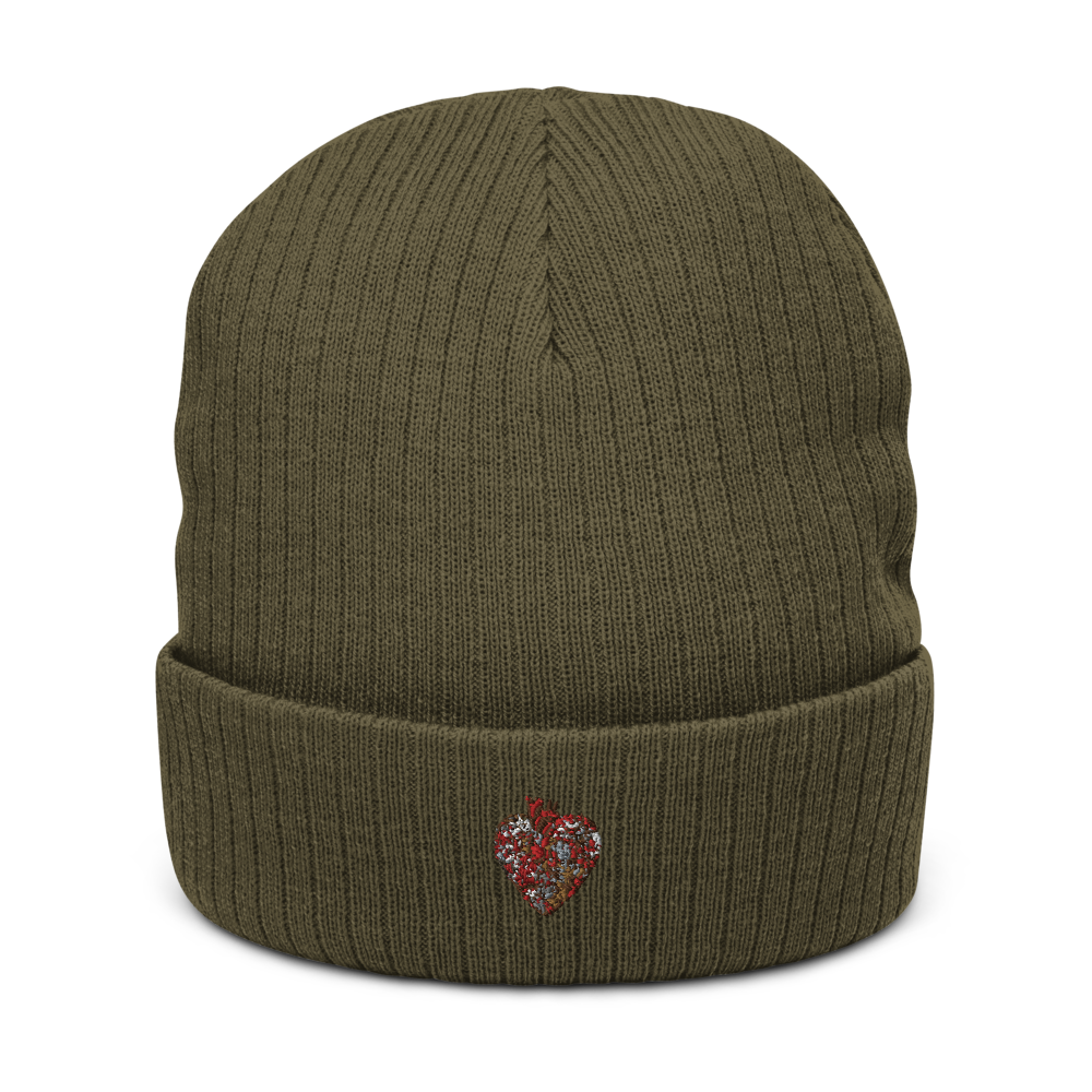 recycled-cuffed-beanie-olive-front-6180c57e179c6.png
