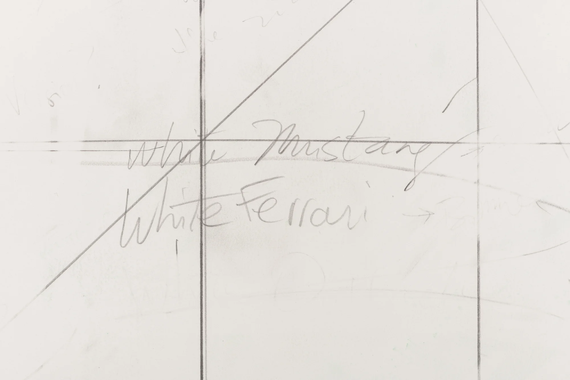 White Ferrari (detail). 2018, graphite on paper, 55 x 55 inches