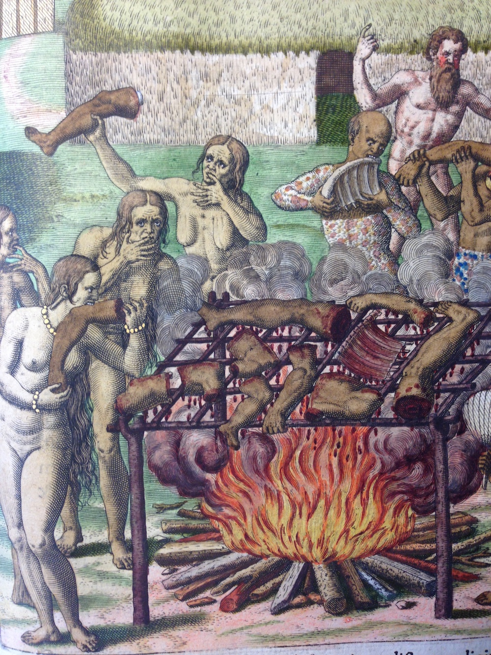 Theodor De Bry illustration from Hans Staden's accounts in America Tertia Pars , 1590-1634