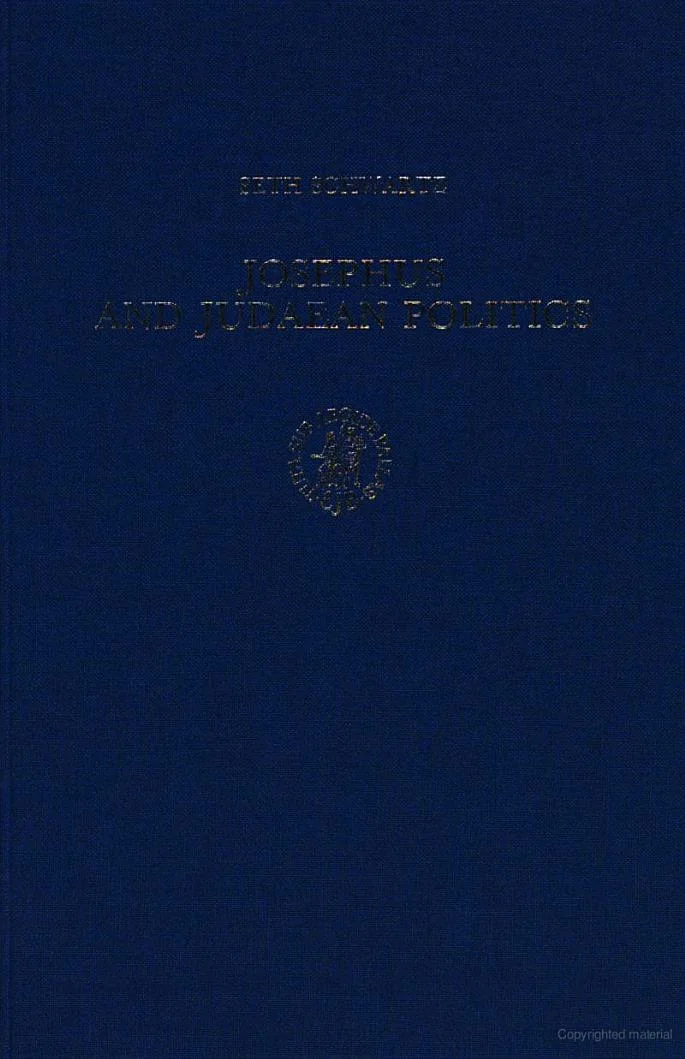 Josephus and Judaean Politics