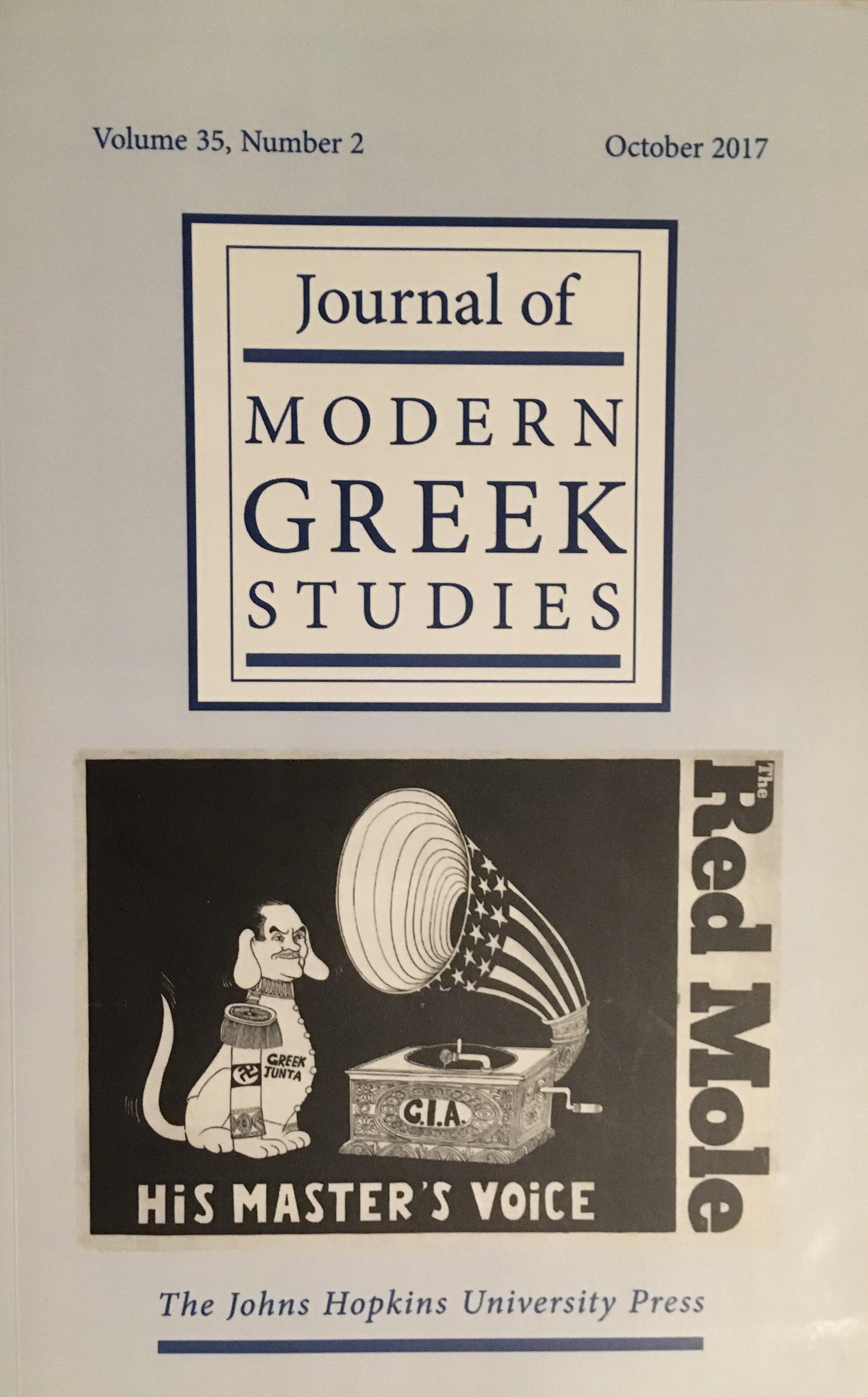 Journal of Modern Greek Studies, Vol. 35, no. 2