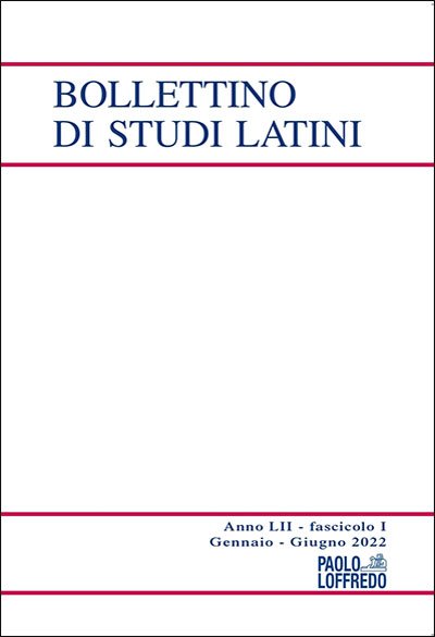 Bollettino di studi latini 2022 - Issue 1