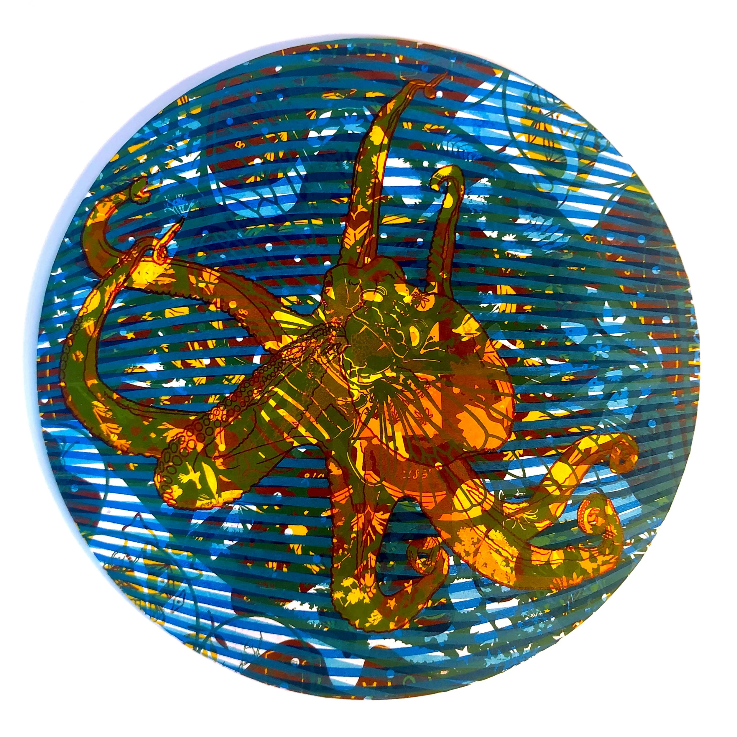 In Plain Sight VI (2023)
Series of 6 Panels
Screen print on cotton mounted on panel
16" diameter
1/1