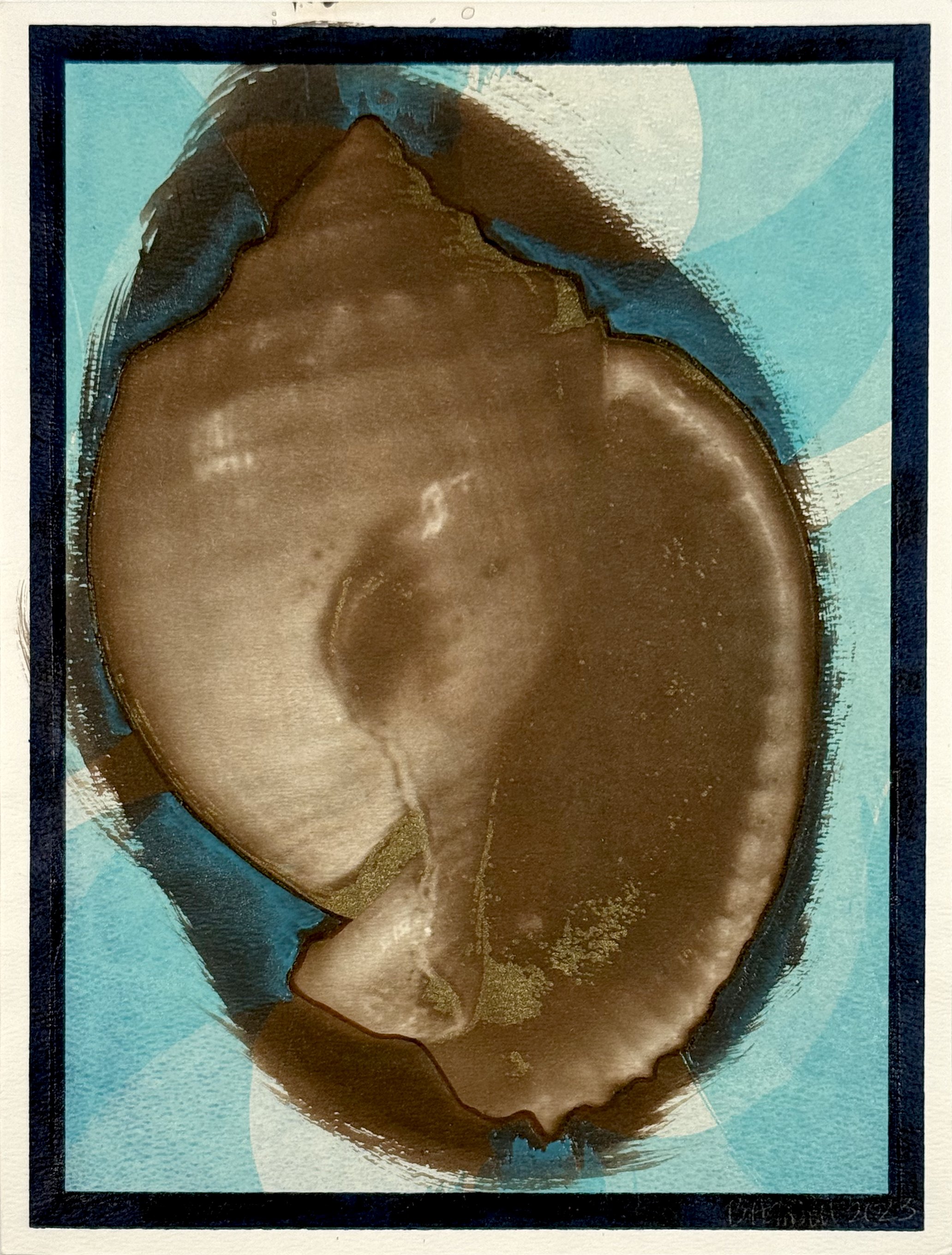 Untitled (2023)
Vandyke and screen print with mica powder
9"12"
1/1