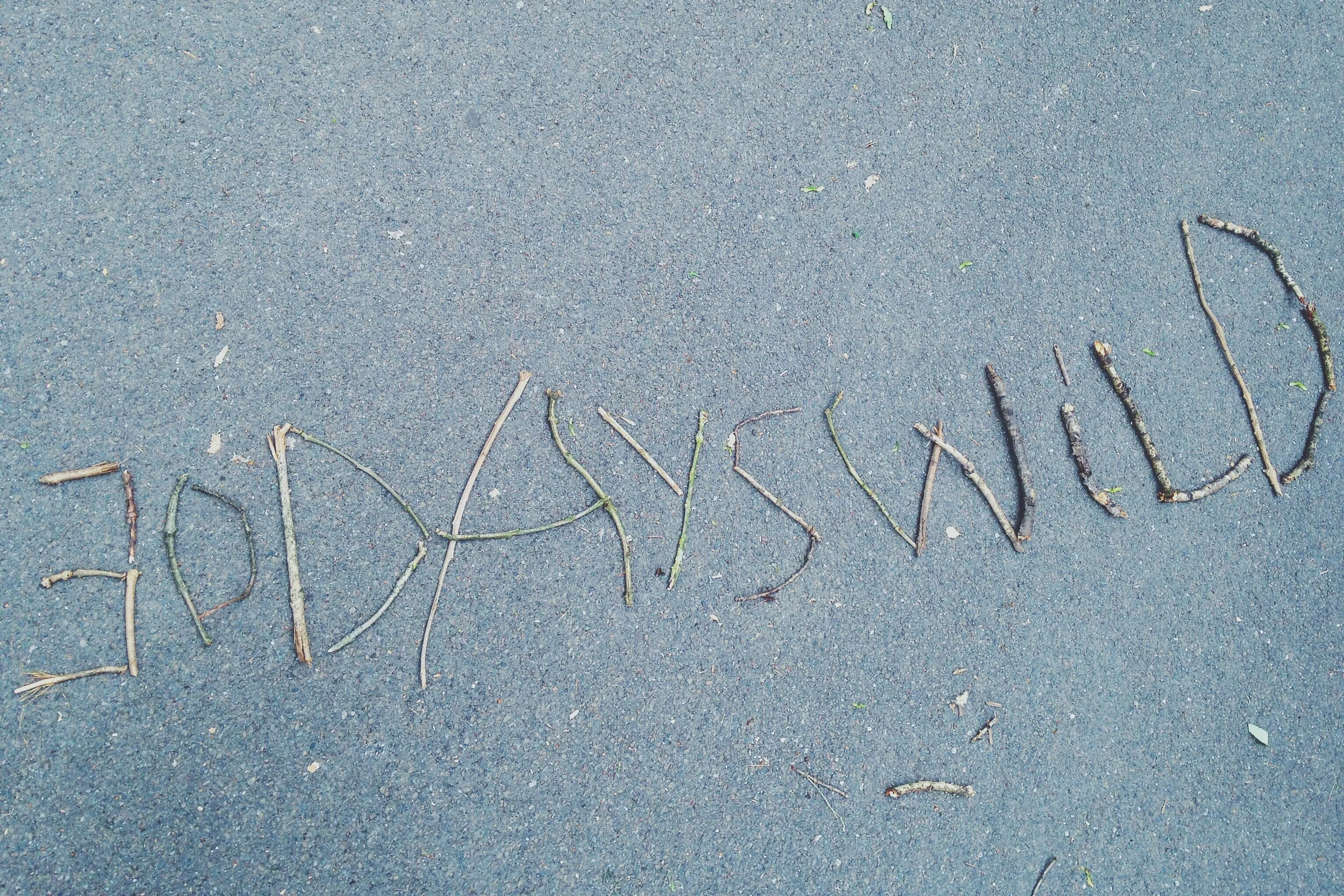 Making words with sticks.