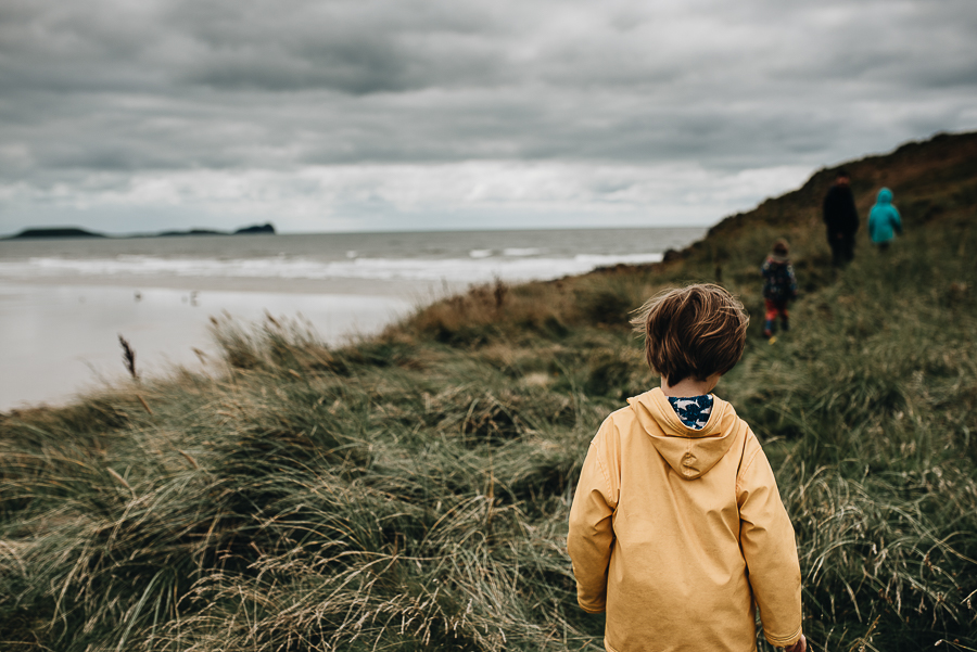 Exploring the island.