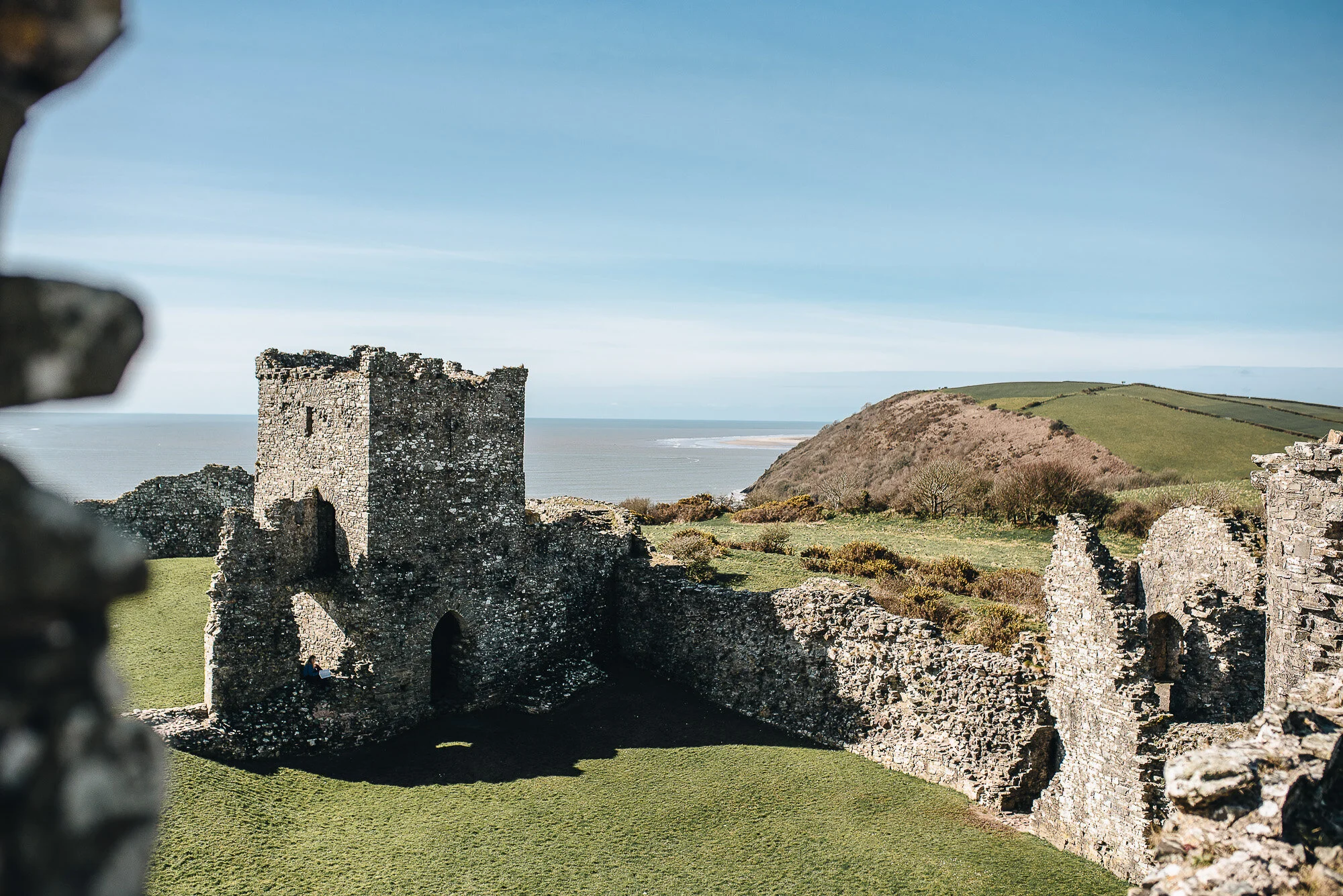 Llansteffan castle.