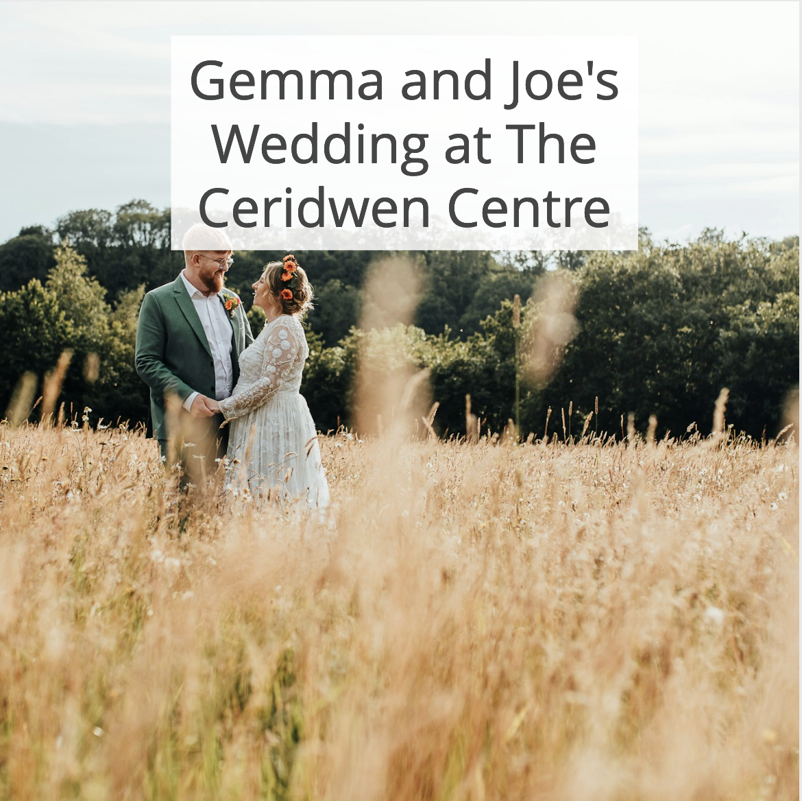 Gemma and Joe’s Wedding at The Ceridwen Centre